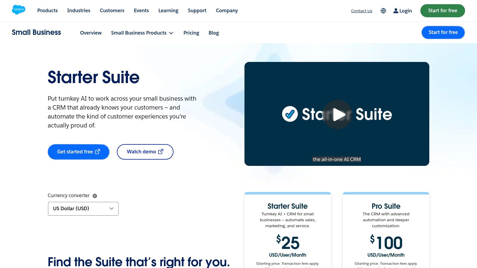 Salesforce Starter Suite