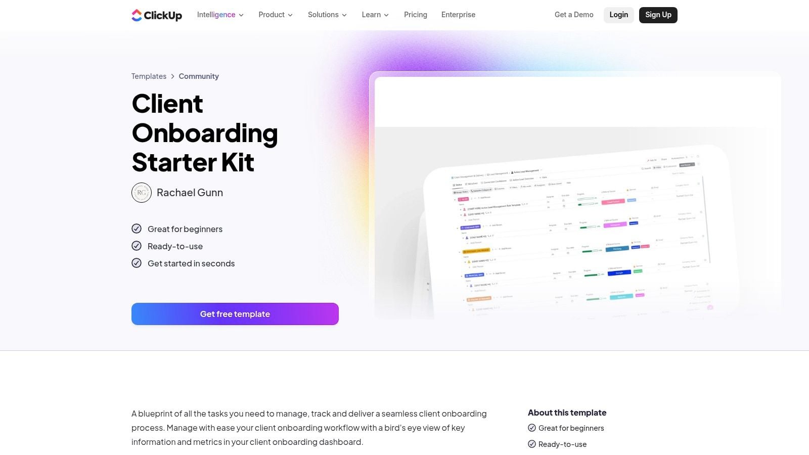 ClickUp Client Onboarding Starter Kit