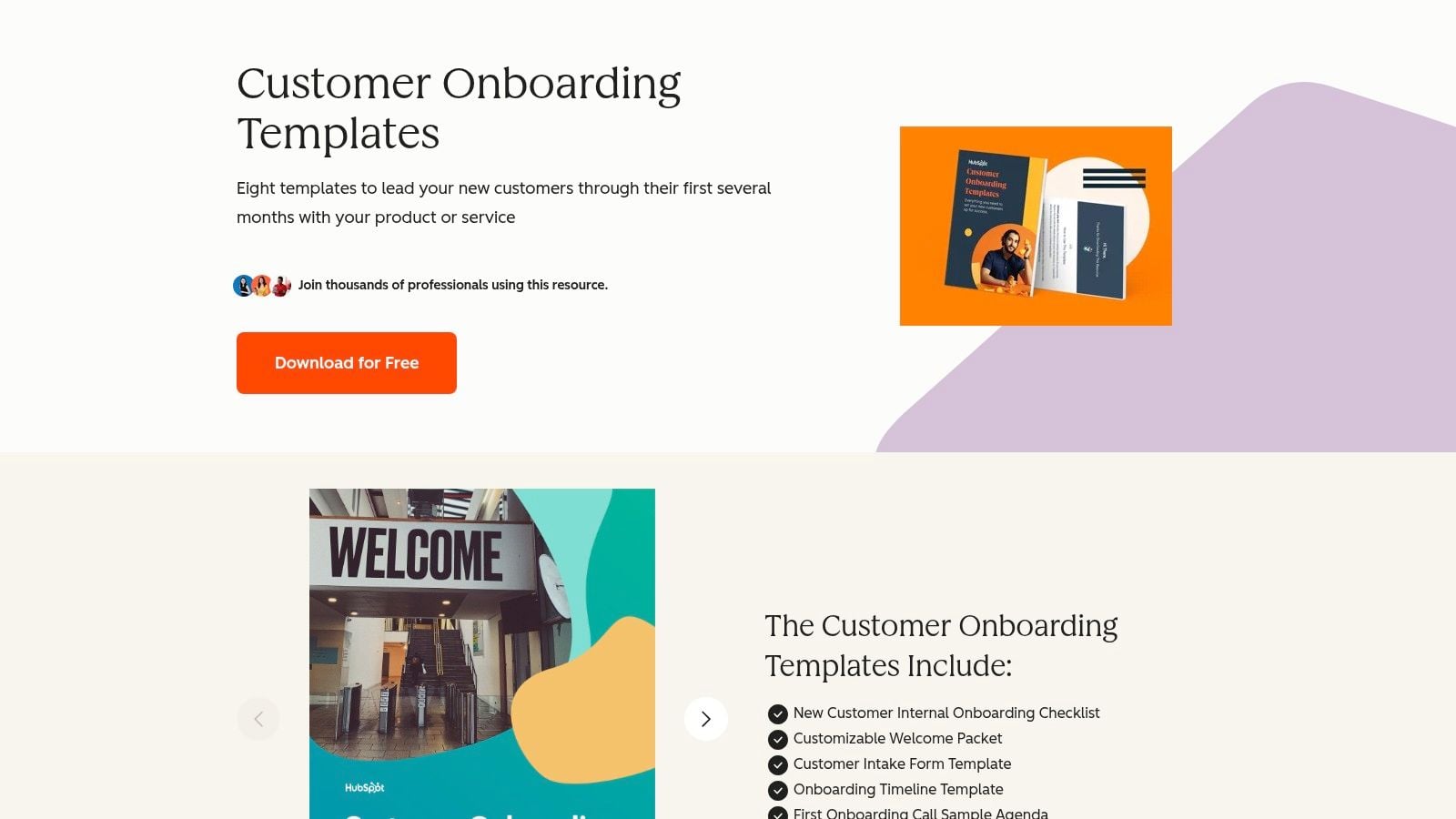 HubSpot Free Customer and Client Onboarding Templates